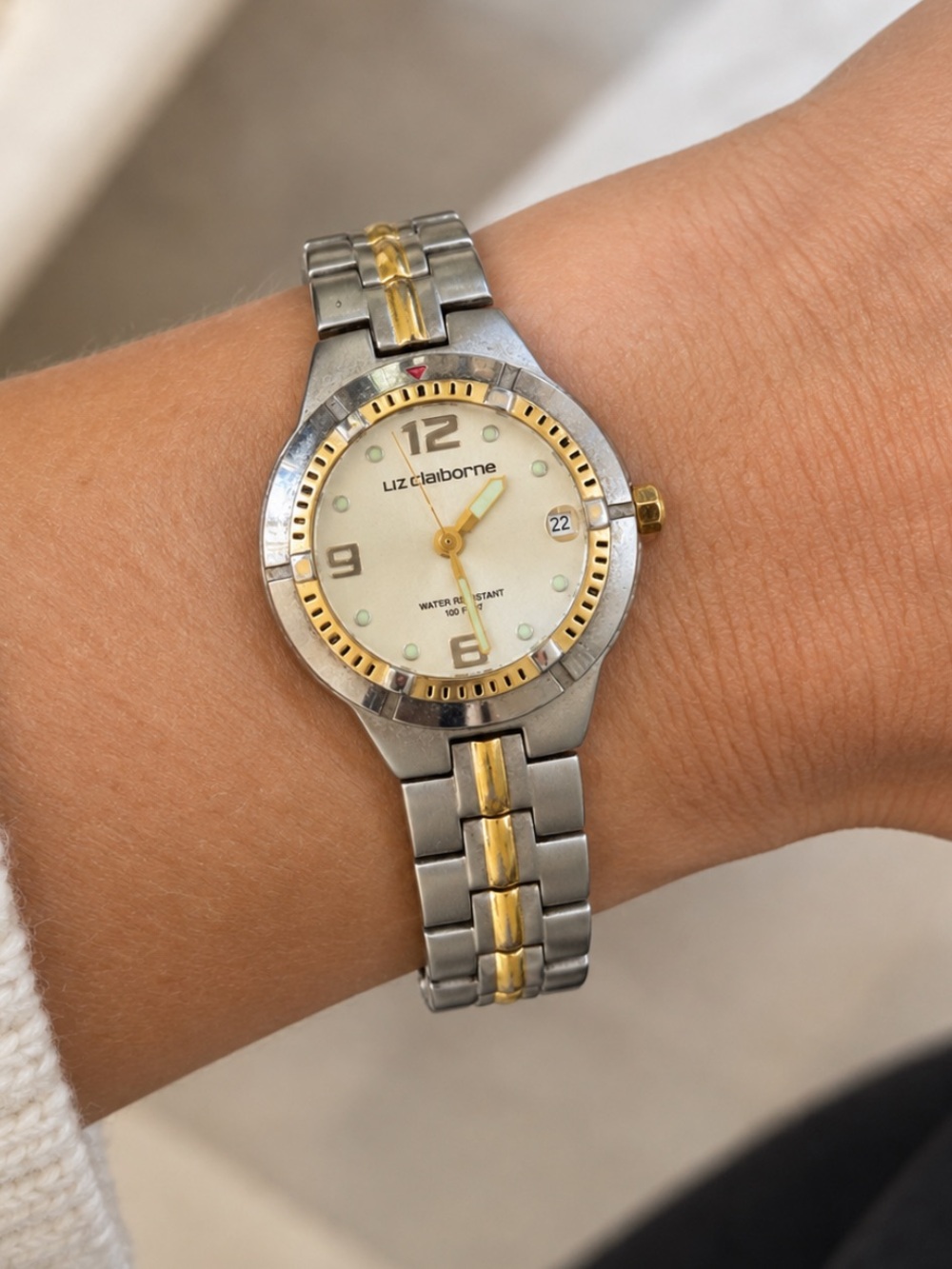 Liz Claiborne Two-Tone Silver and Gold Women's Watch!